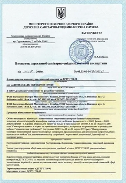 Сертифікат відповідності ДСТУ